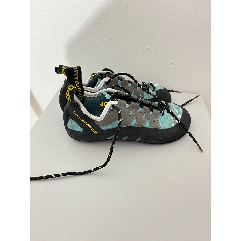 La Sportiva Tarantulace Climbing Shoes Women 5.5 Blue Gray 10QTU Bouldering Lace